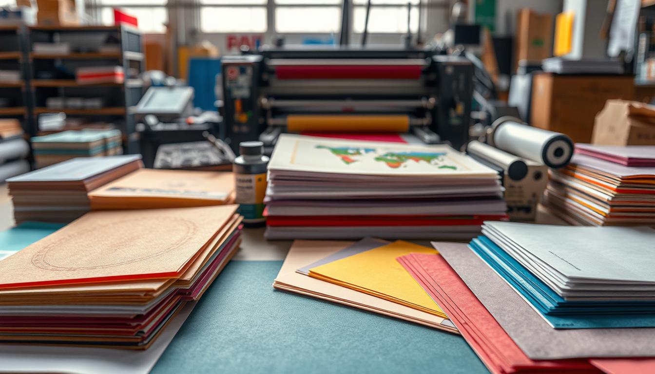Druckmaterialien und Bedruckstoffe