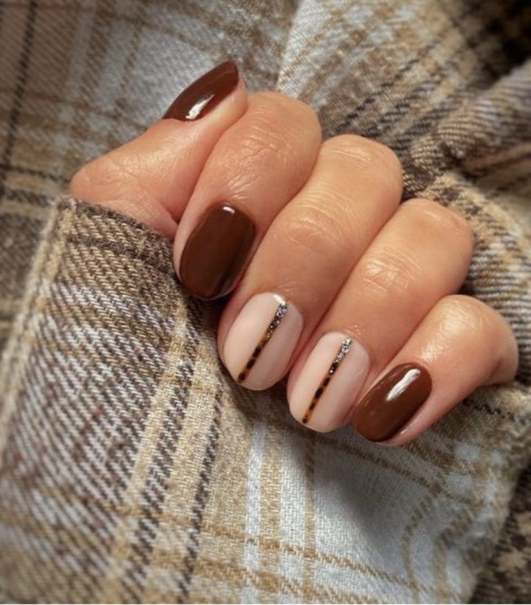 Chestnut Brown and Nude