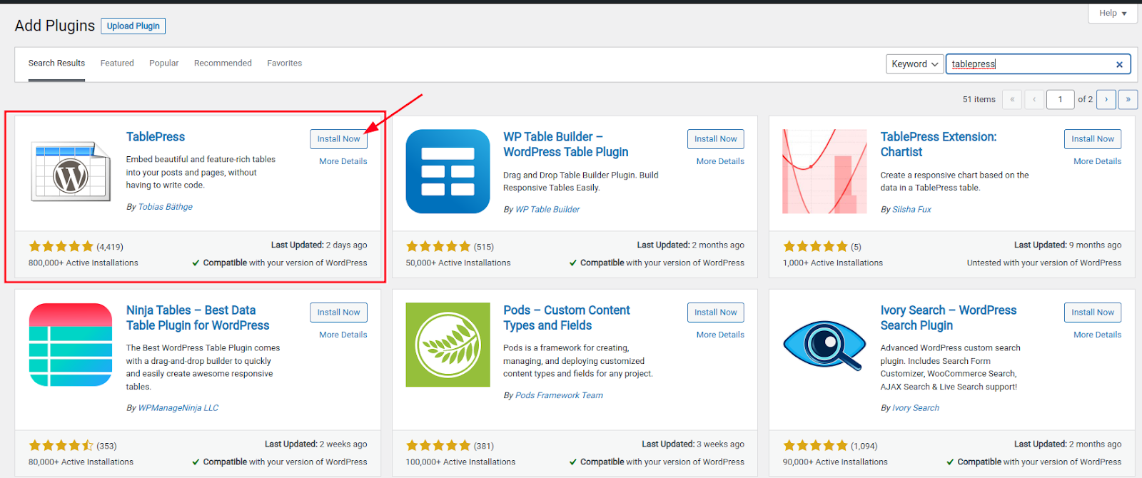 Membuat Tabel Responsif di WordPress dengan TablePress