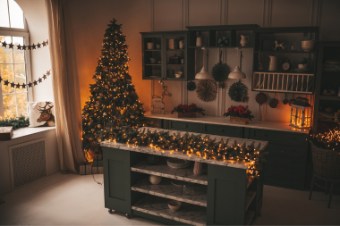 deck the halls diy holiday remodeling projects to prepare for the season luxury kitchen with garland and christmas lights custom built michigan