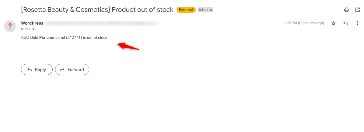 Default WooCommerce Low Stock Notification Emails