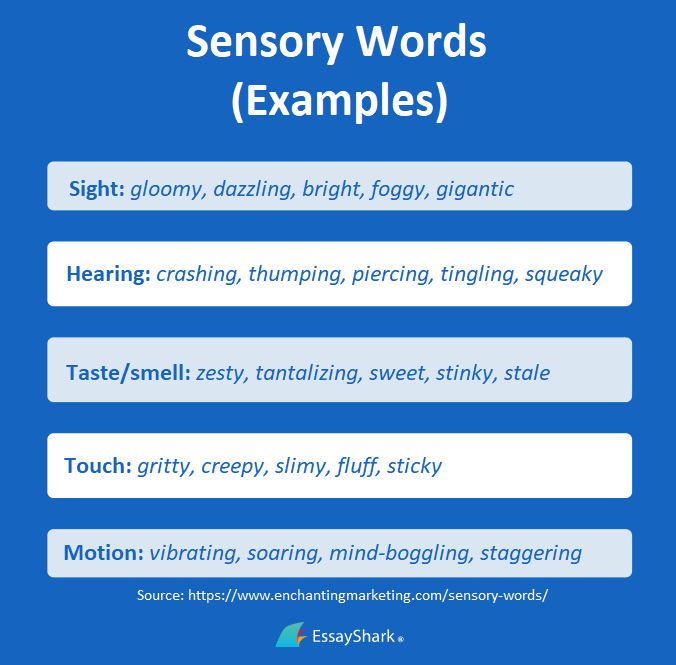 Sensory words