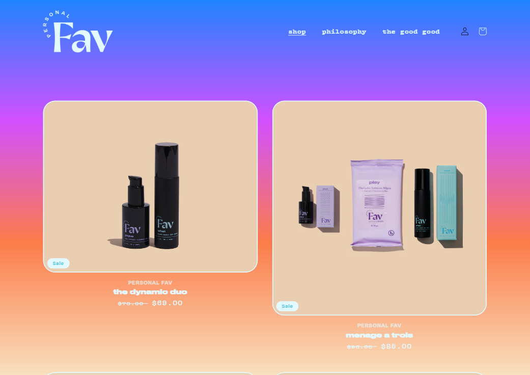 Personal Fav’s Website Design