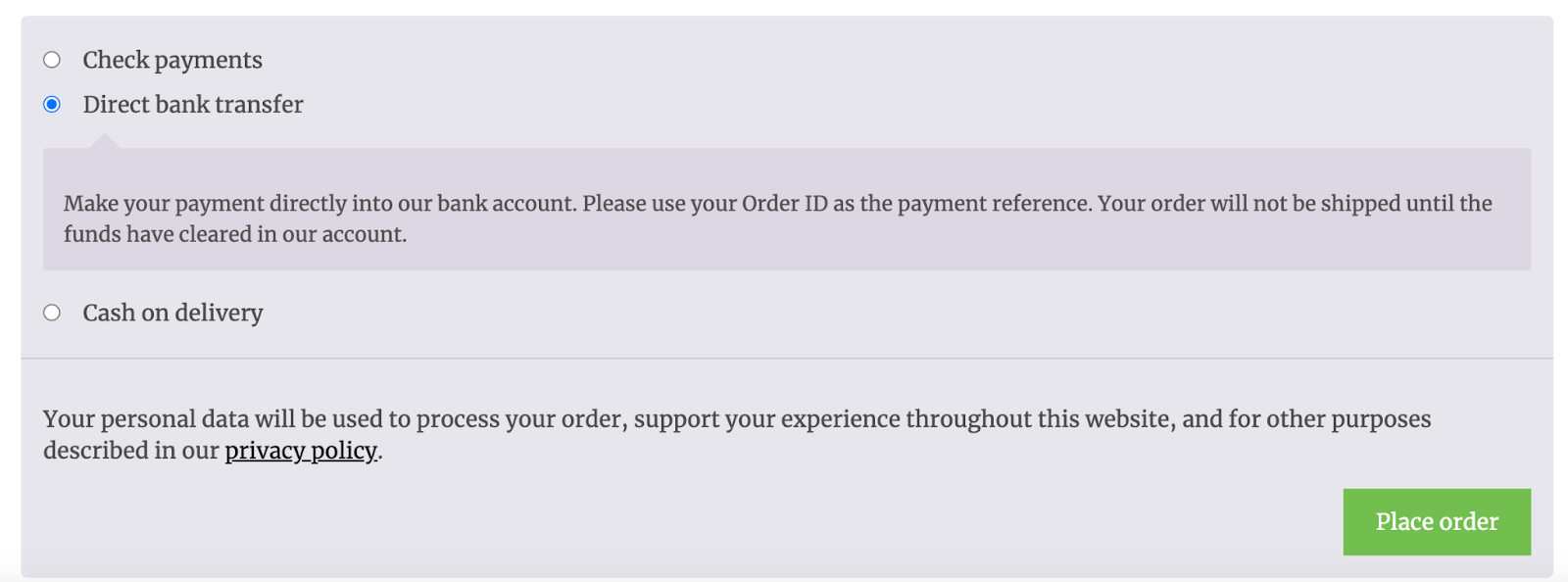 multiple payment option in woocommerce