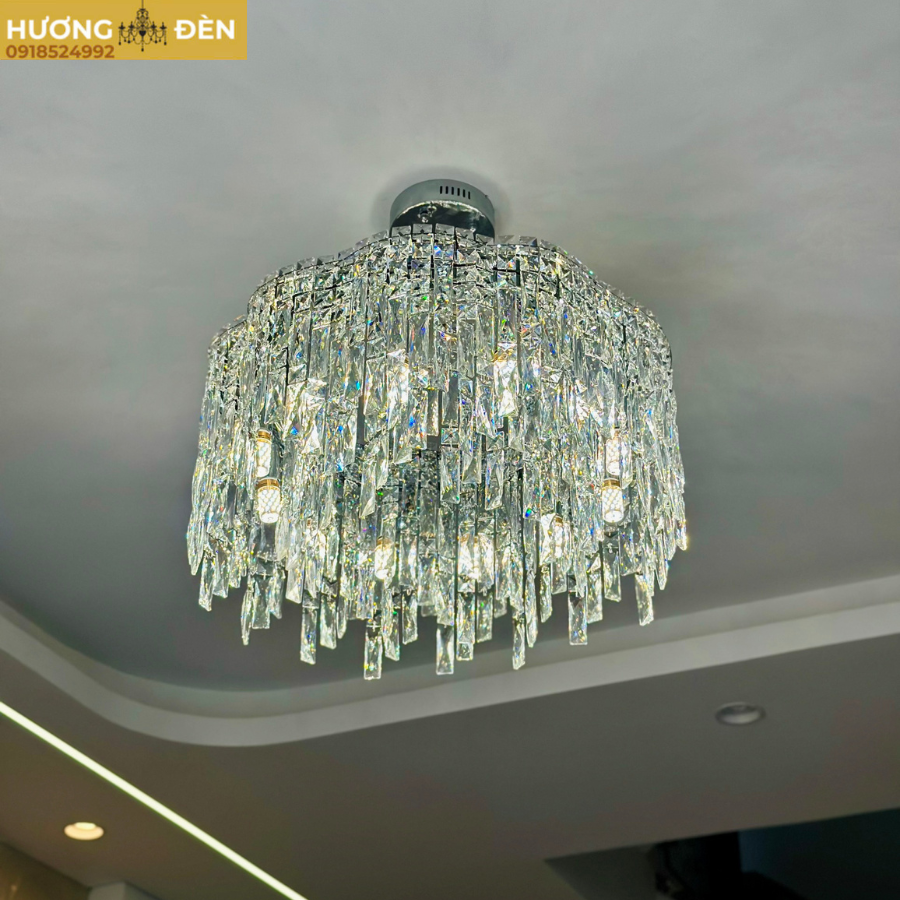 Đèn chùm pha lê thả trần trang trí Tân cổ điển TPL2278
