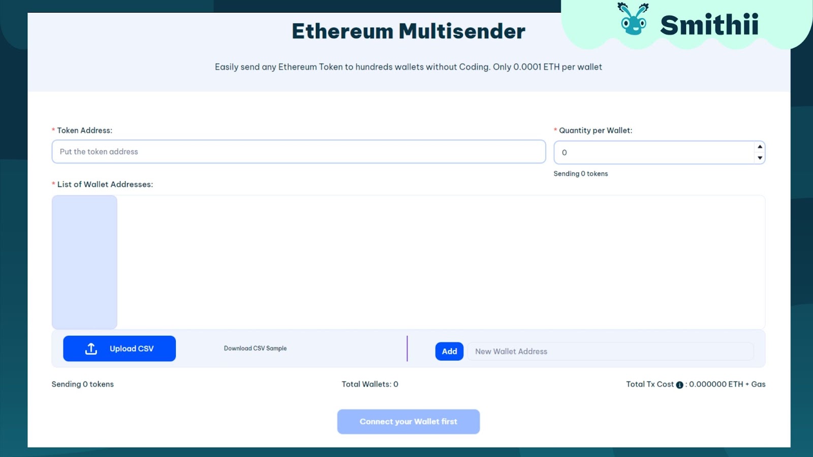 Ethereum Multisender - Smithii