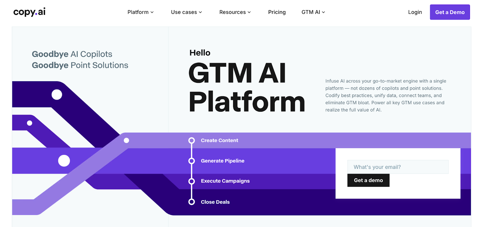 Copy.ai home page