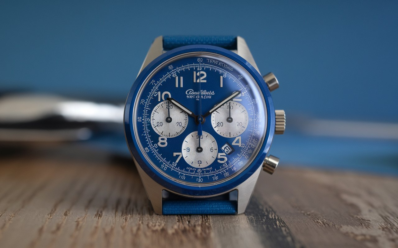 Blue Javelin Chronograph Watch Hands