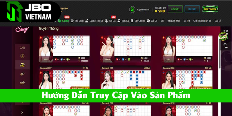 Hướng dẫn thành viên cách truy cập Baccarat