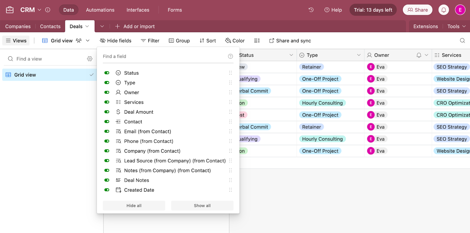 Airtable Basics: Build a simple CRM to store client data