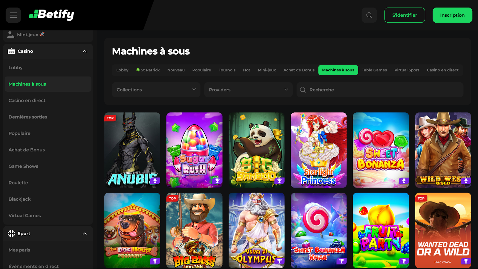 Machines à sous Betify