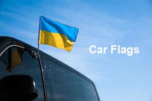 Ukrainian Car Flag