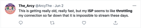 The_Arcy chatting and saying it is impossible to stream due to internet throttling by the ISP