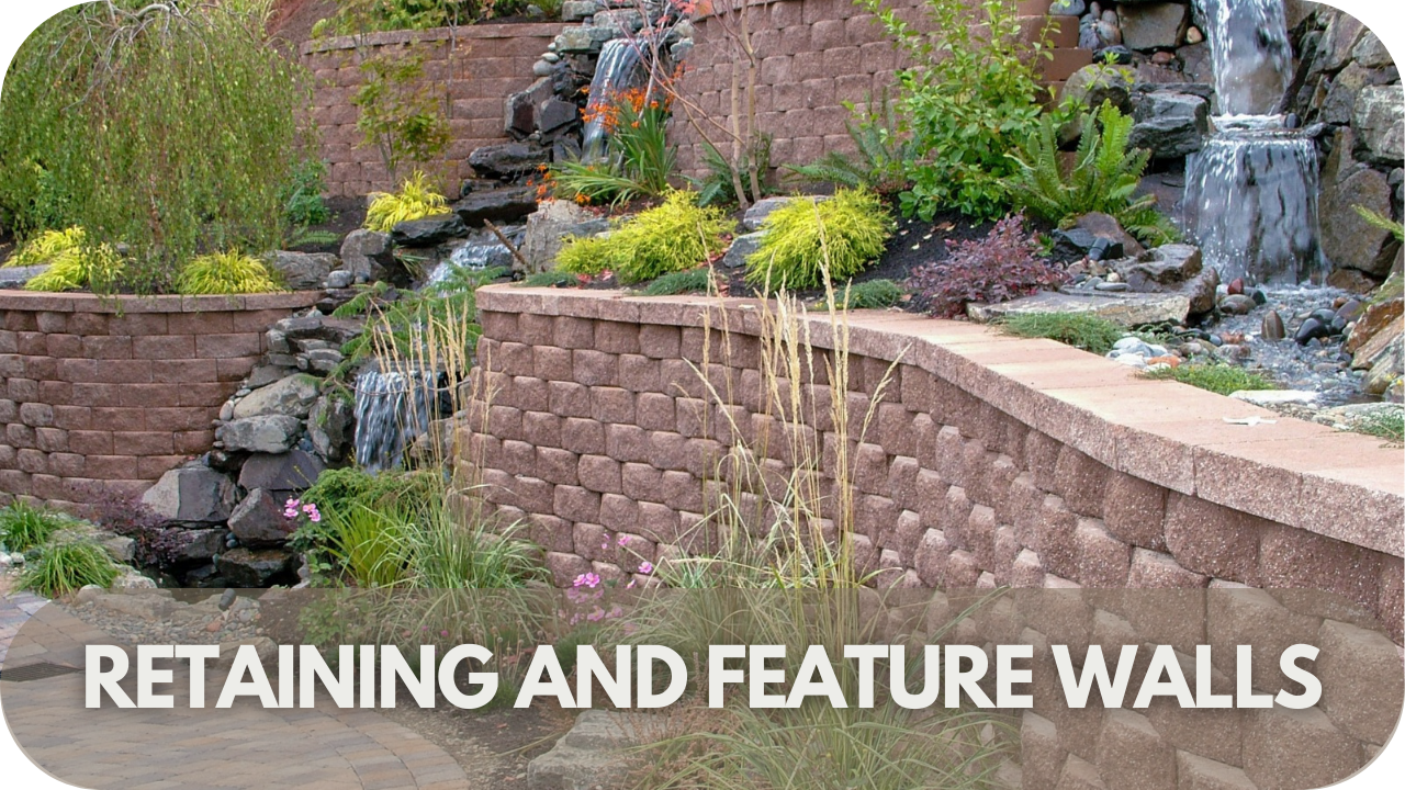 Stylish retaining and feature walls crafted from natural stone.