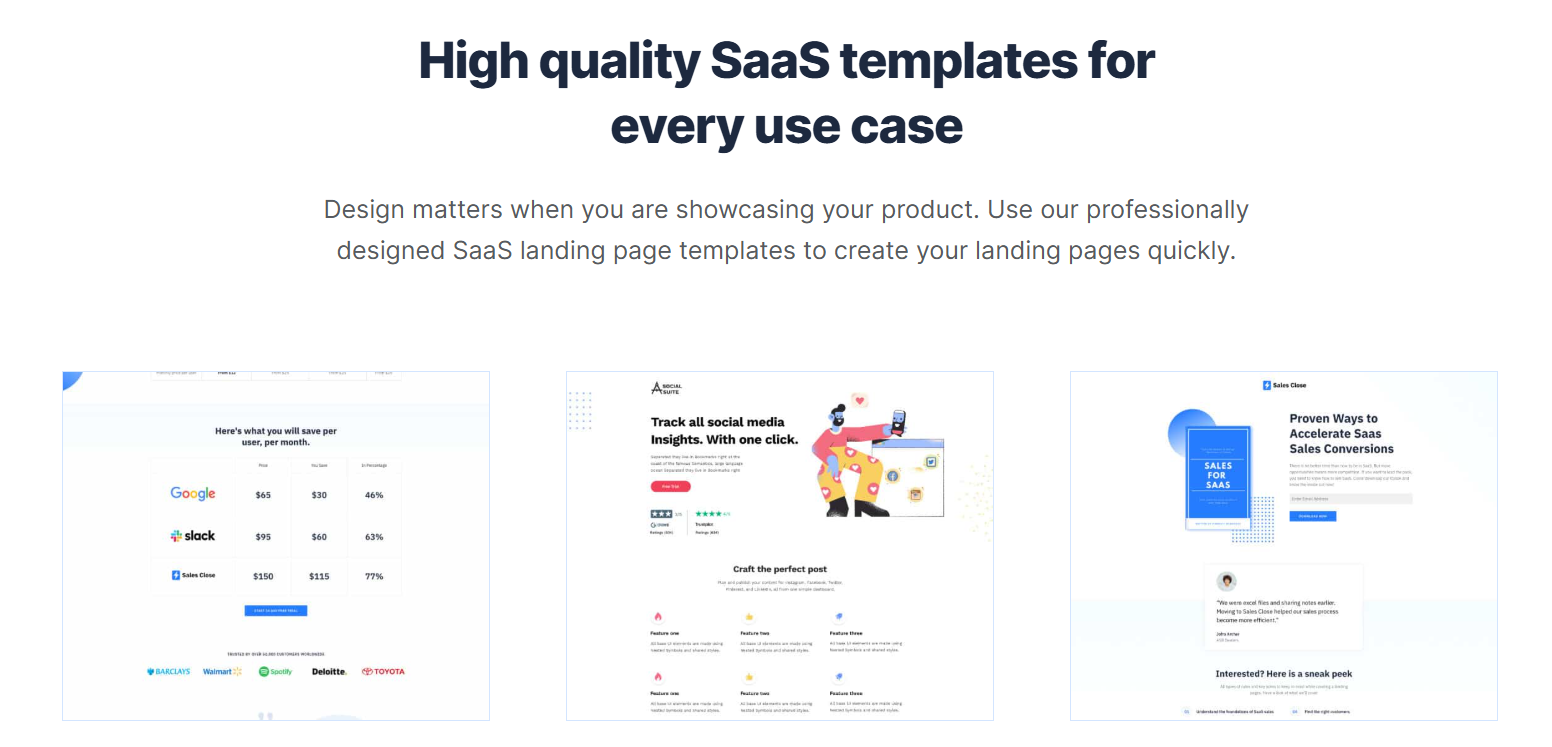 High-converting landing page templates for every use case, following best practices