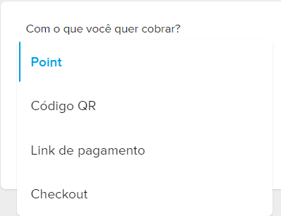 Escolha o Meio de Cobrança