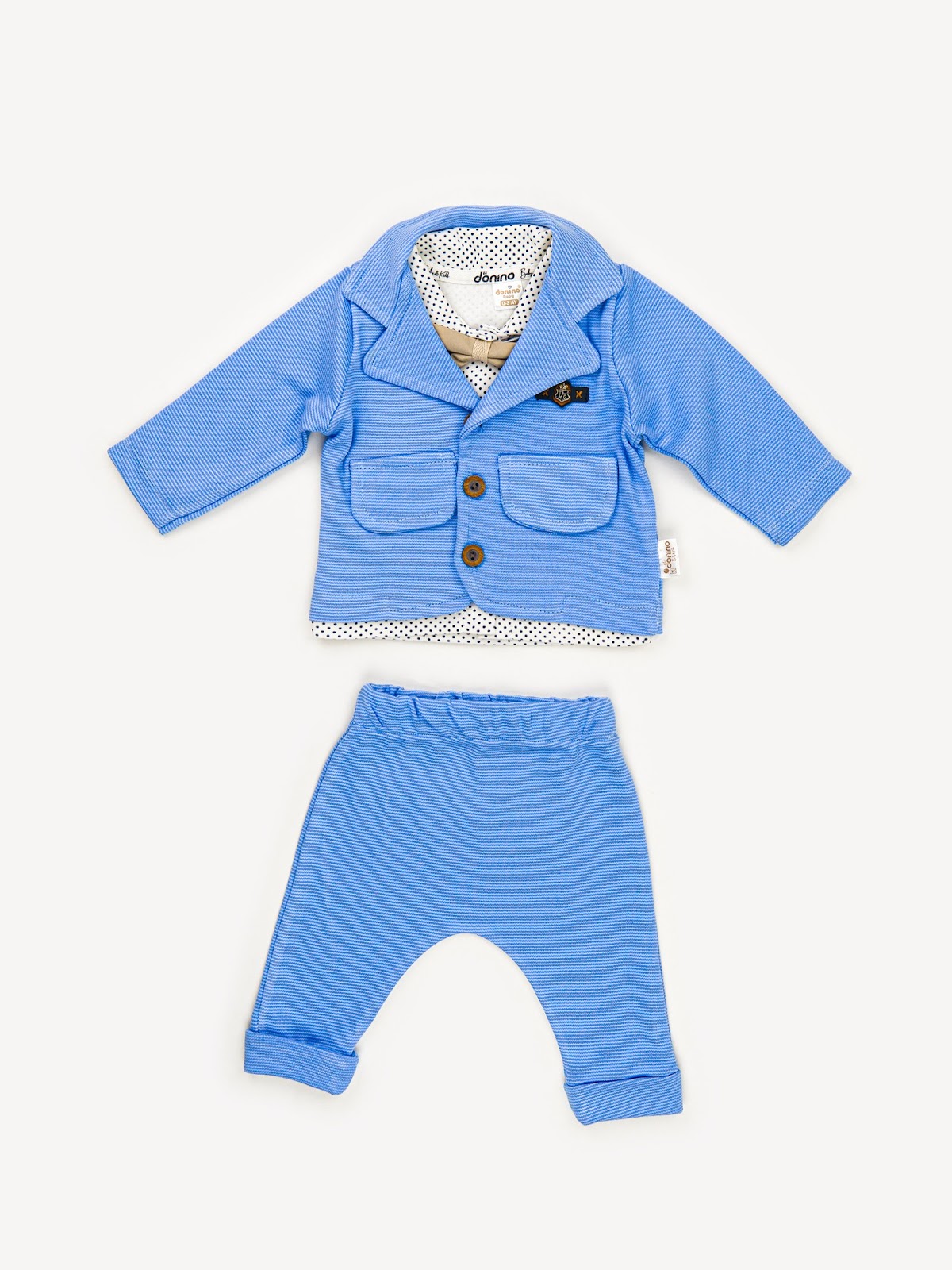 Ensemble chic bleu pour bébé garçon avec veste et pantalon, parfait pour Des Vêtements pour Bébé de 0 à 6 Mois.