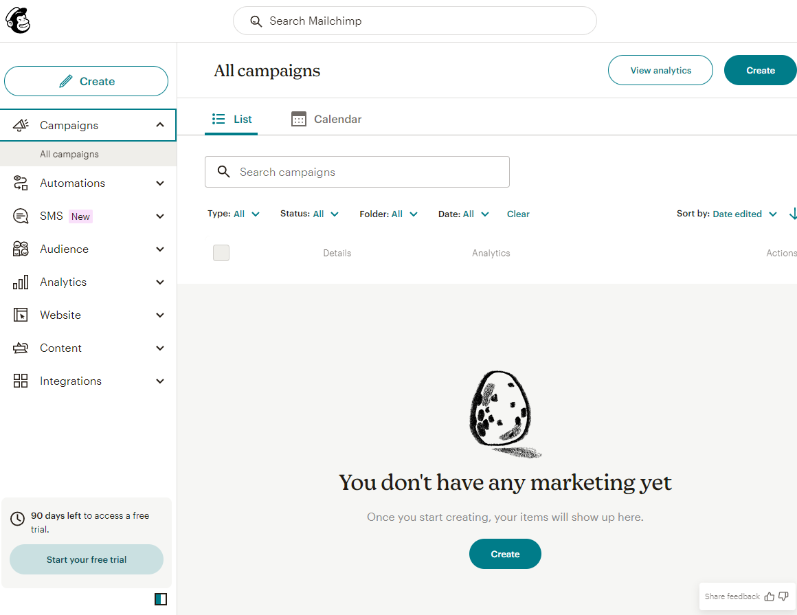 AI marketing tools for email marketing - Mailchimp