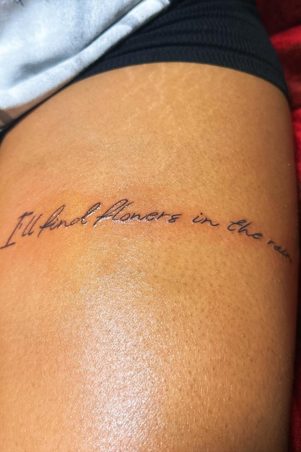 Quote Thigh Tattoo