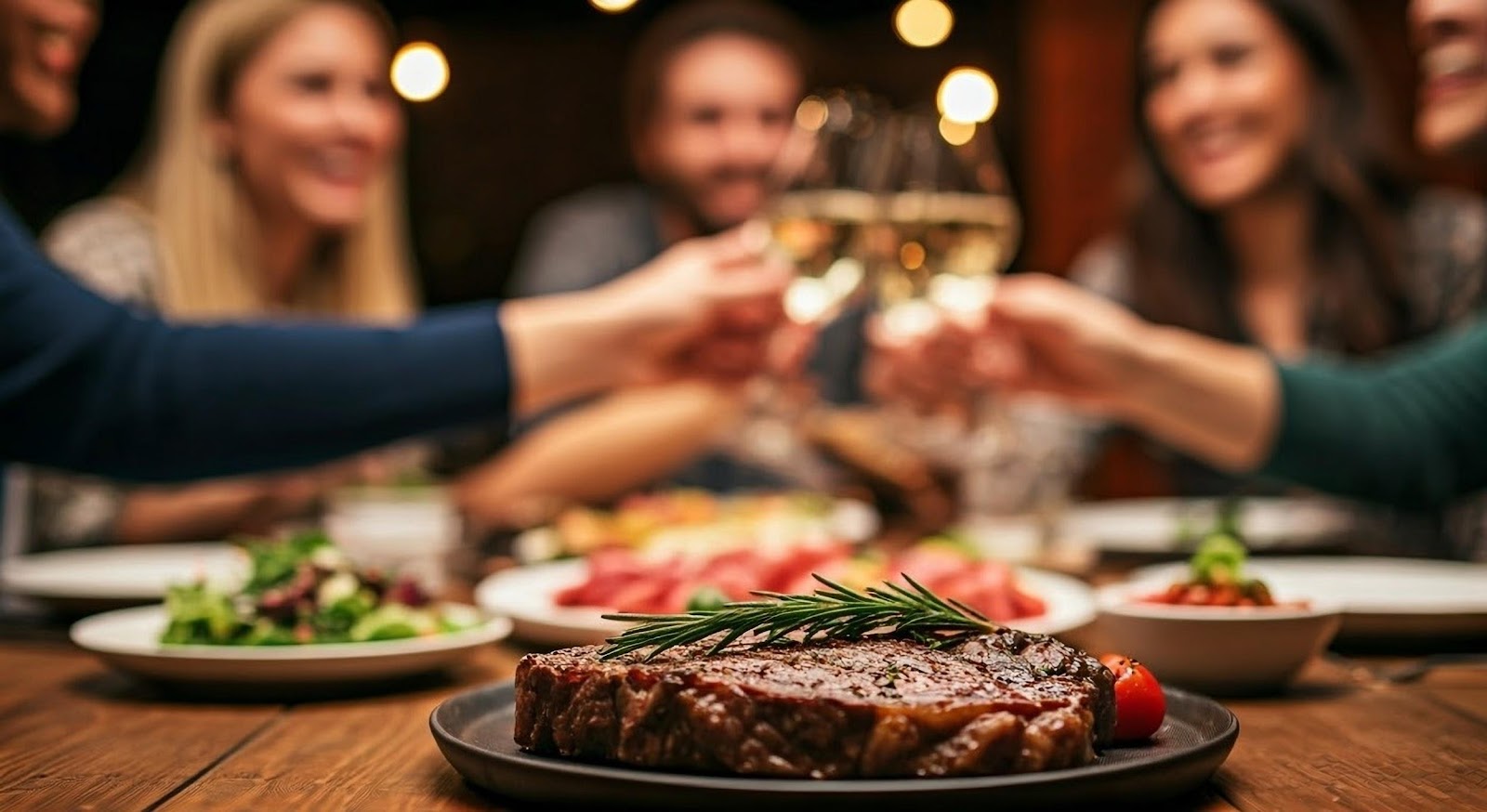 Enjoy your steak with friends