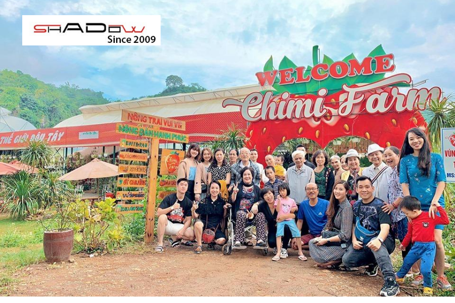 vườn dâu Chimi Farm như tại Đà Lạt.