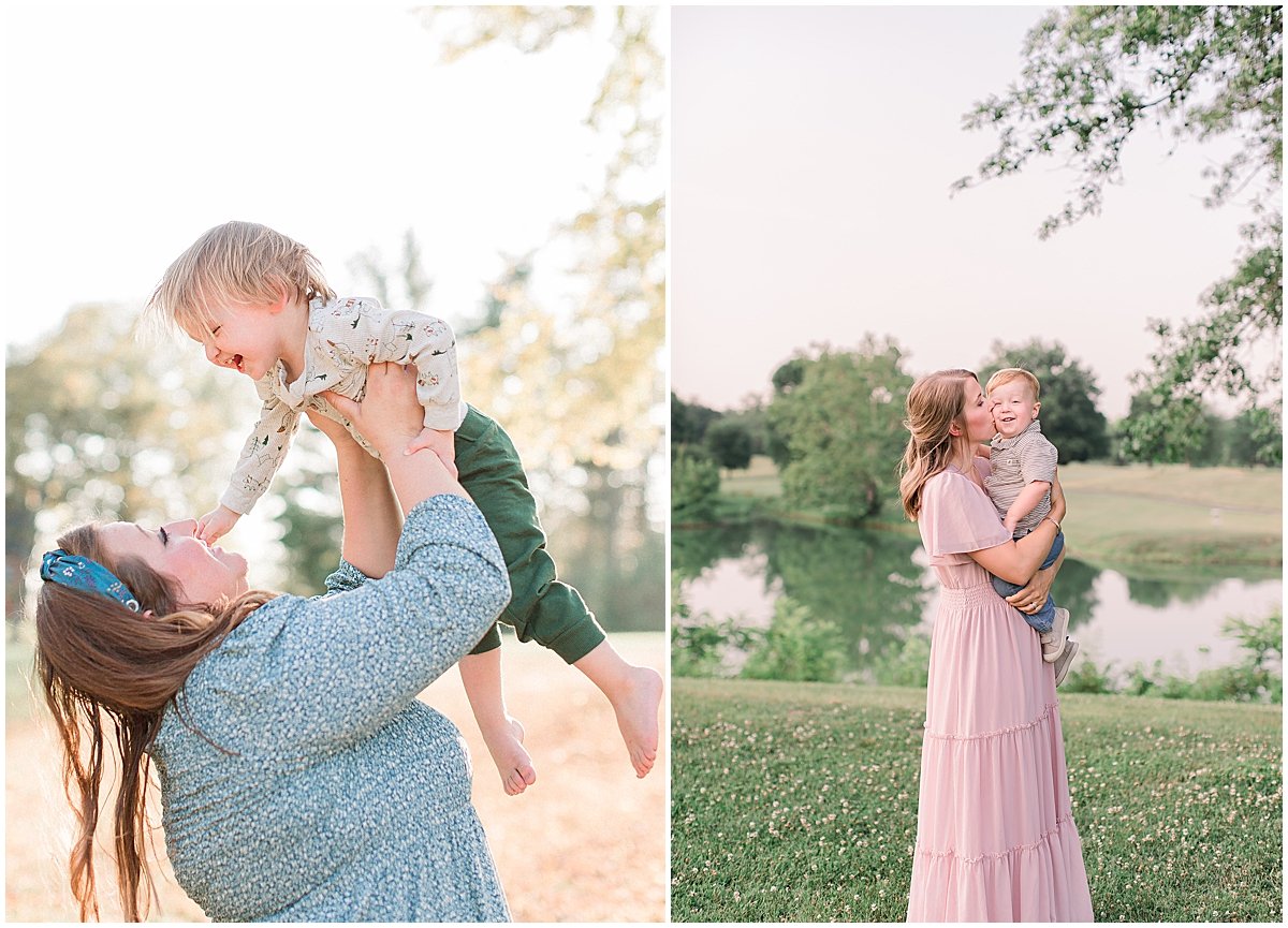 Photos with mom and toddler son