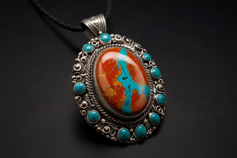 Loren Thomas Begay Pendant Wild Horse Magnesite