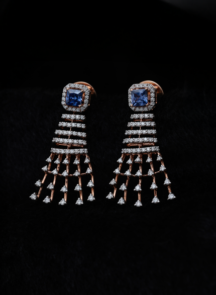 18Kt Rose gold tanzanite earrings | CKC Jewellery store