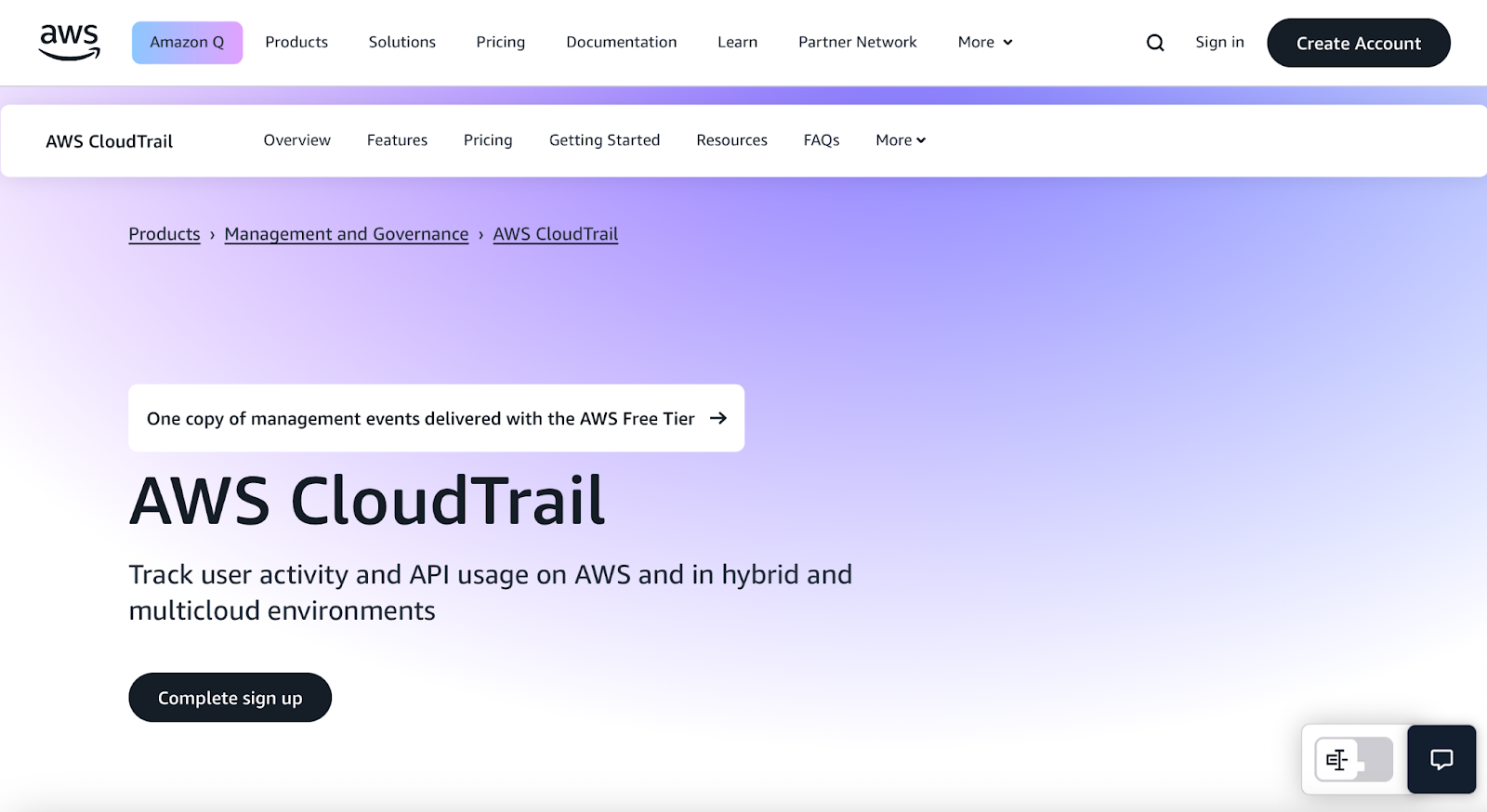 Amazon Monitoring Tools - CloudTrail
