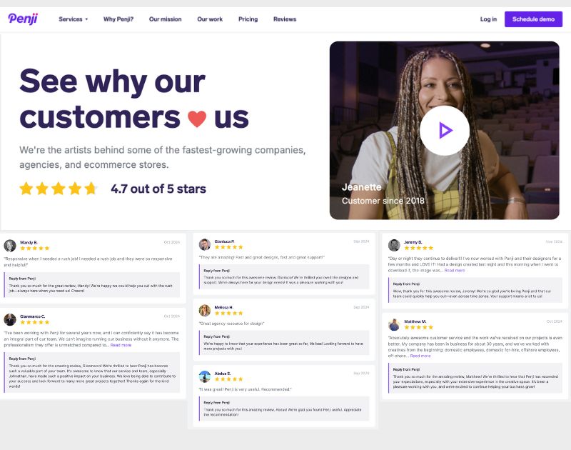 Best Design Agency New York Penji reviews