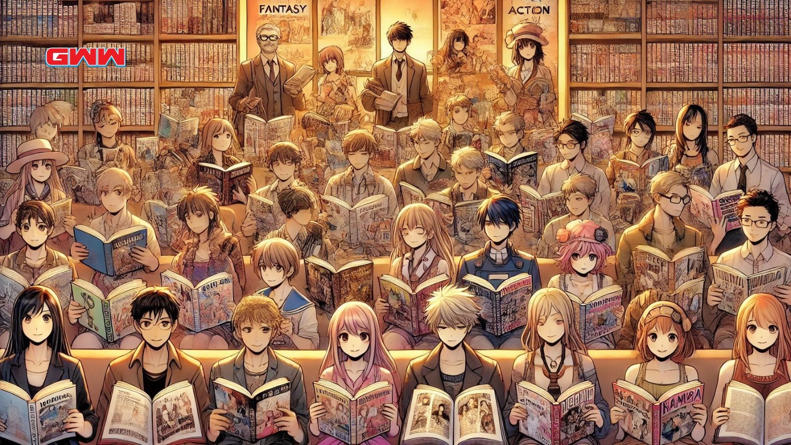 A wide image representing the diverse demographics of manga readers.