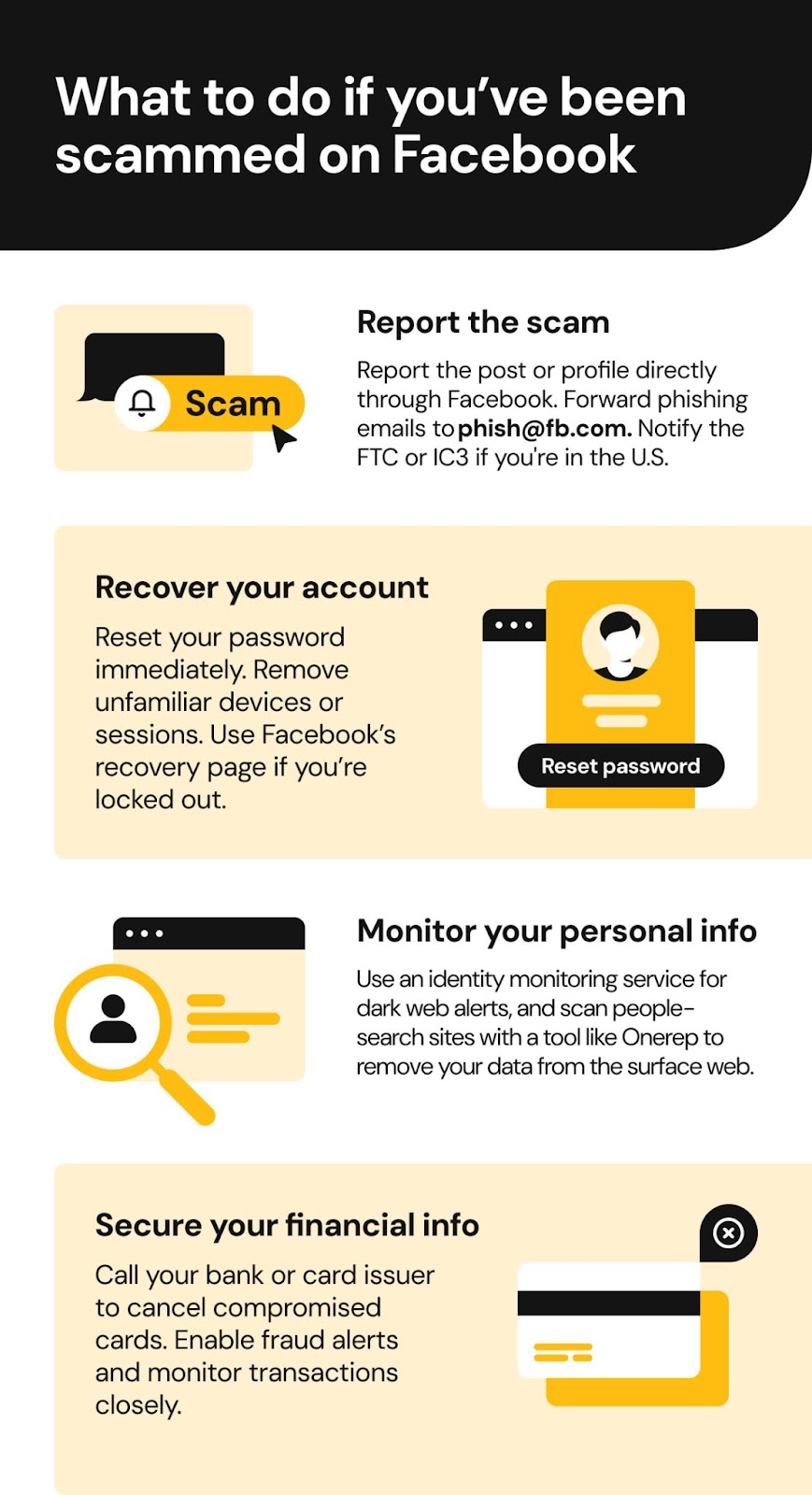 What to do if you've been scammed on Facebook