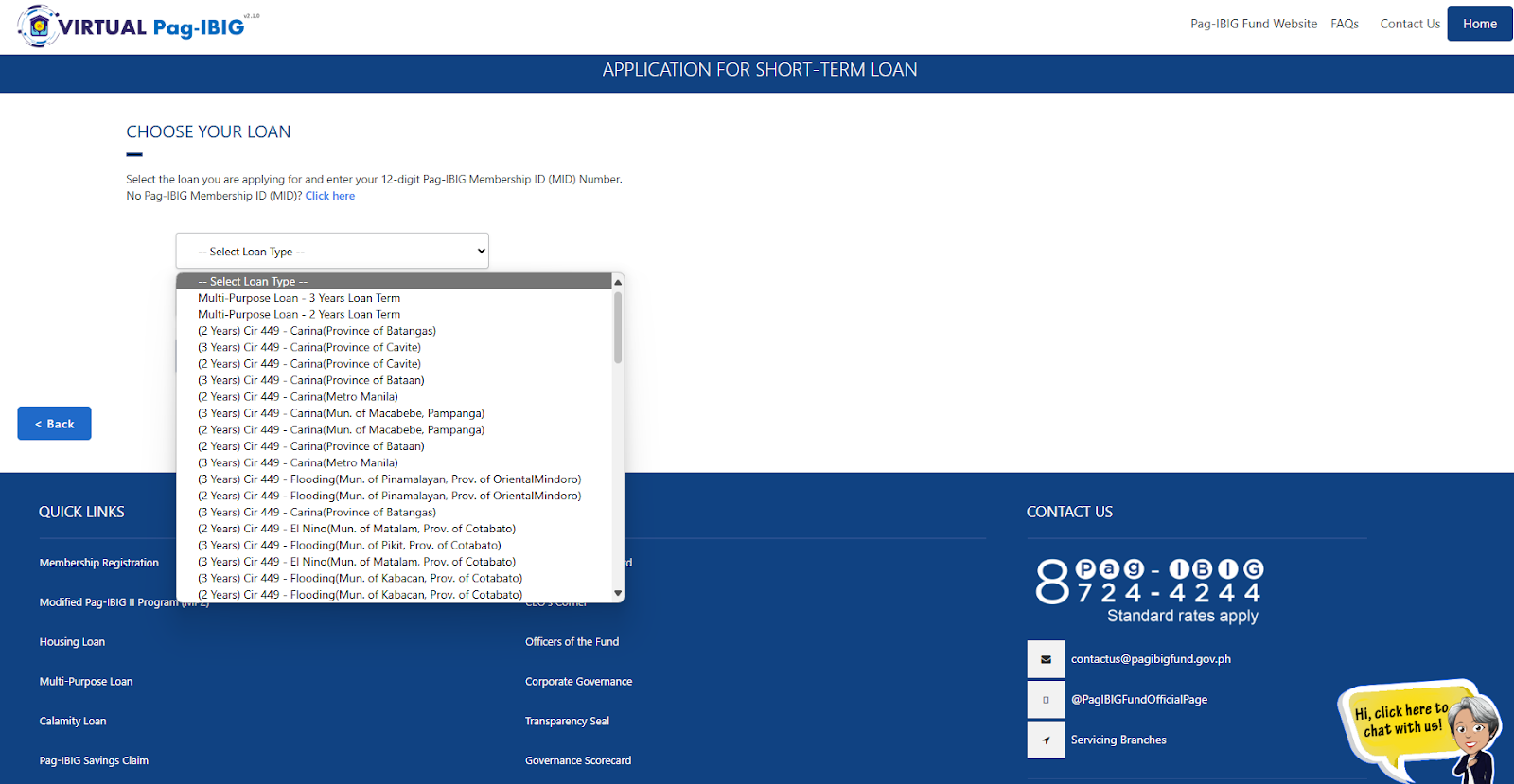 Pag-IBIG Calamity Loan Application