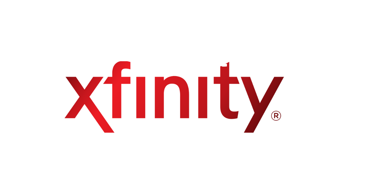 : Xfinity logo in red text on a white background.

This image shows the Xfinity logo, representing a major telecommunications company known for providing internet, television, and phone services.