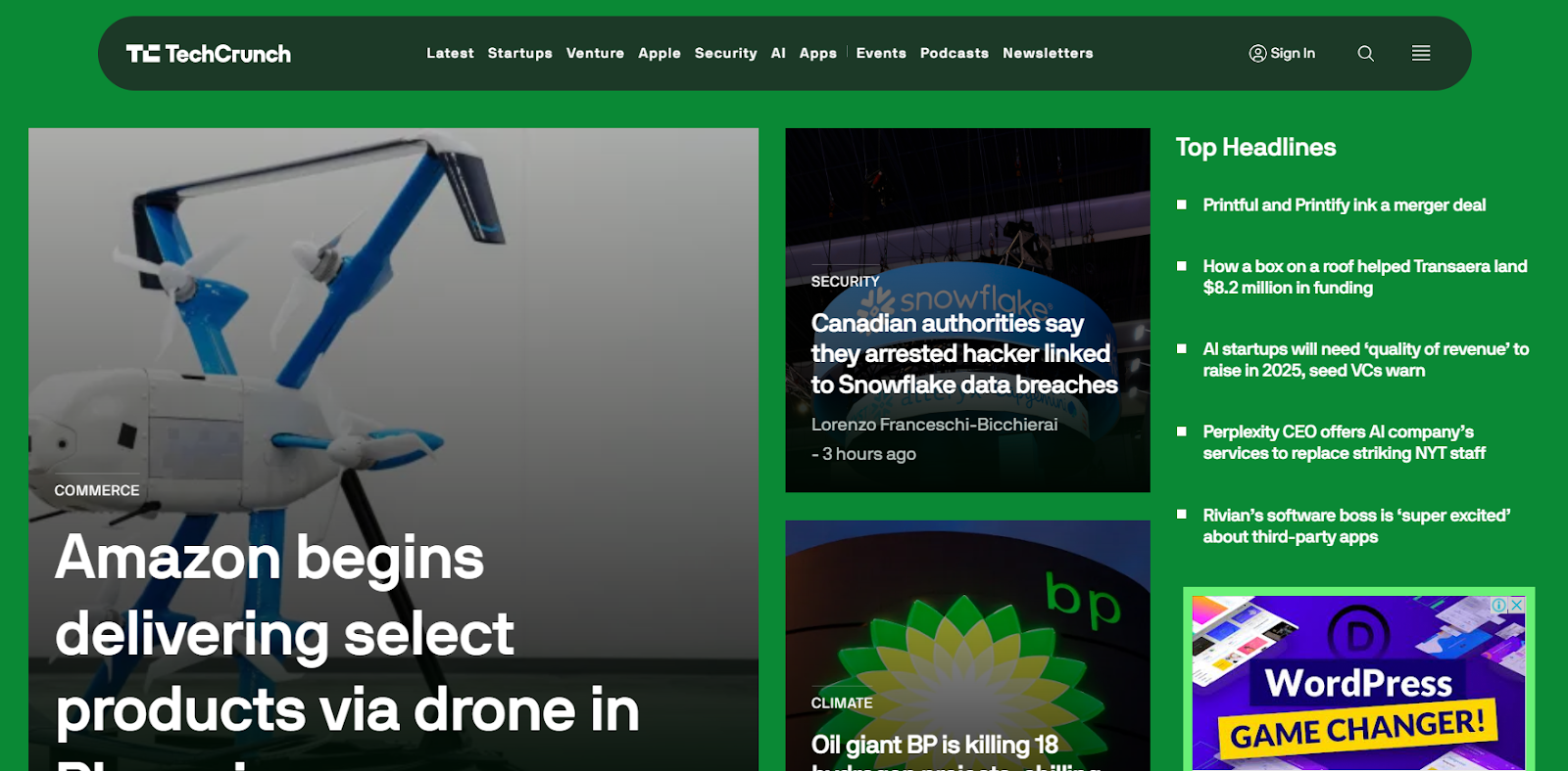 TechCrunch - one of the good examples of blogs