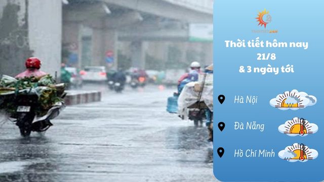 Dự báo thời tiết hôm nay 21/8/2024 như thế nào?