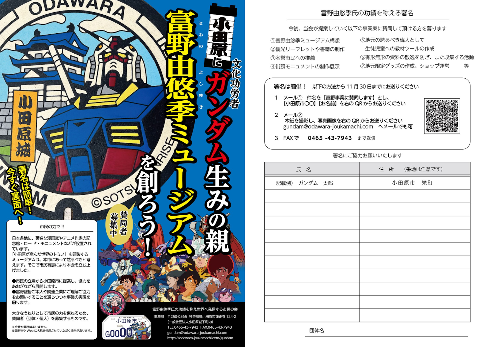 ガンダム かこう マンホールメダル マンホールカード 小田原市