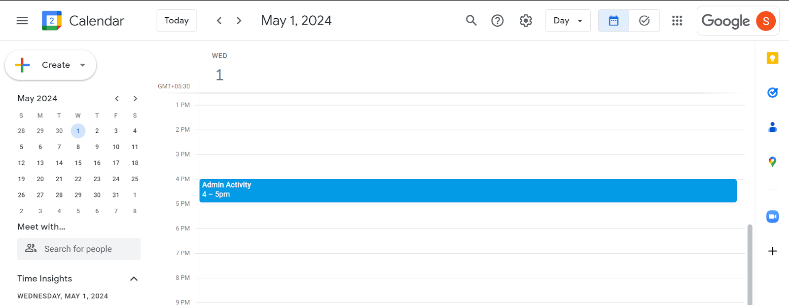 Create a calendar event for exporting Admin logs weekly to Google Drive