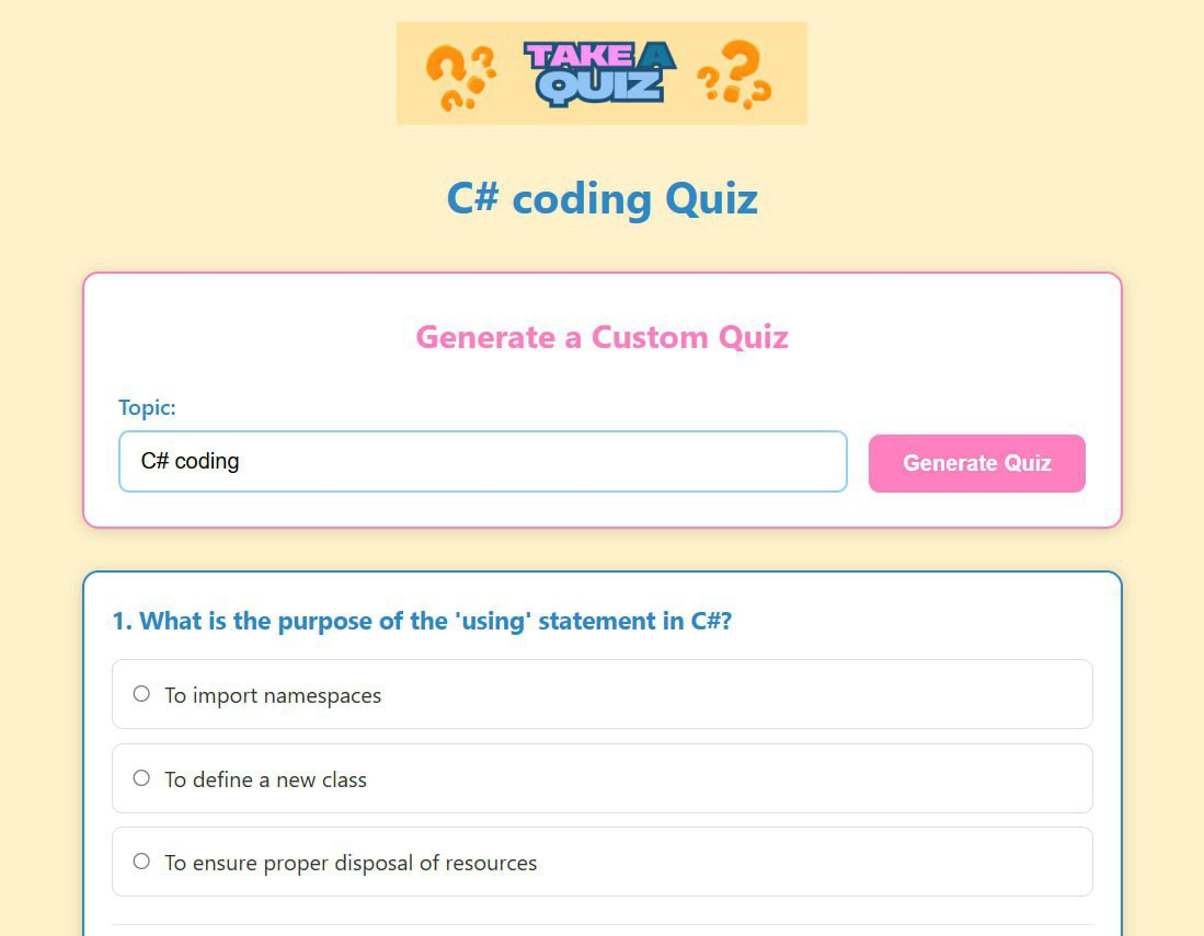 Take a Quiz