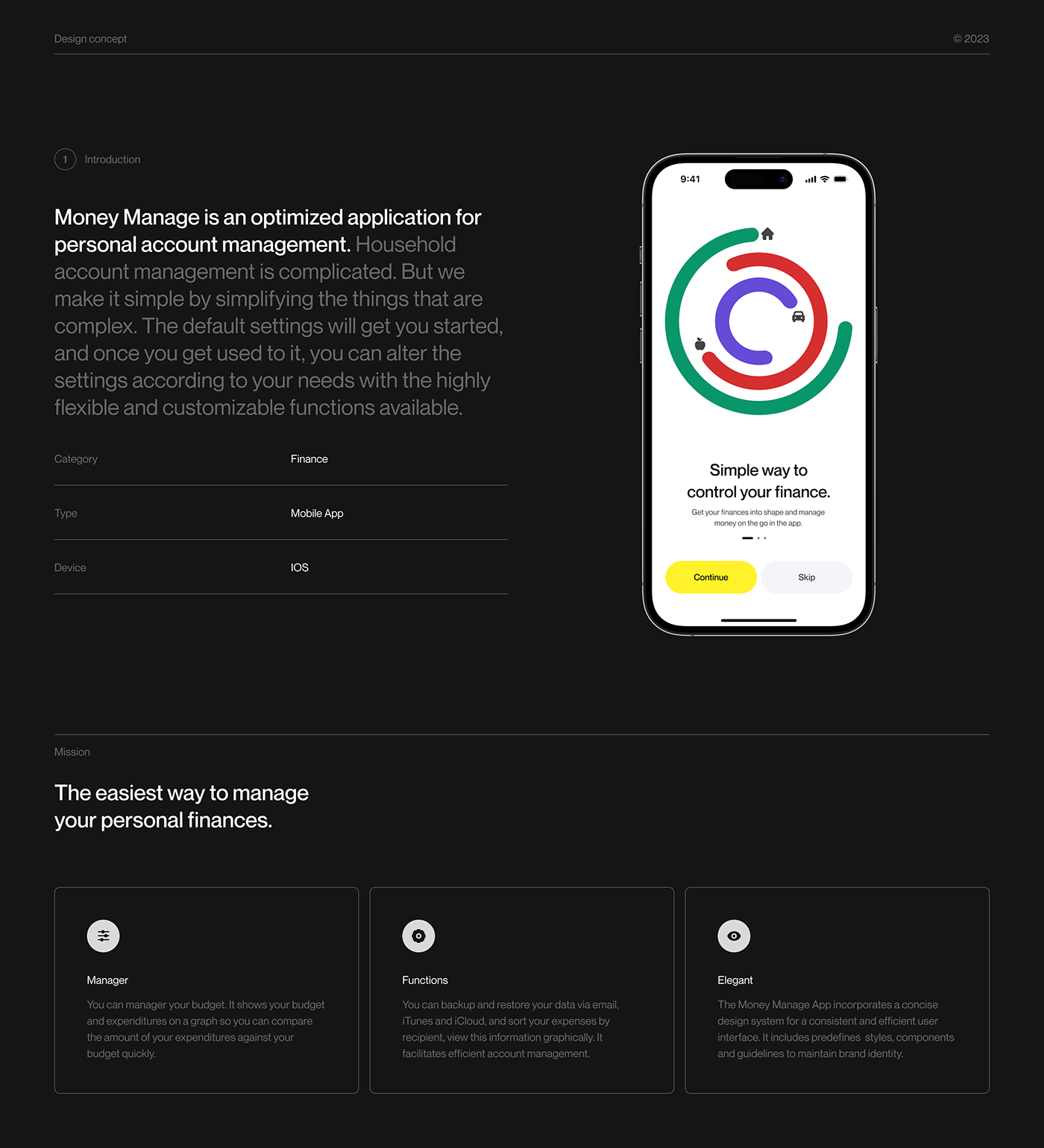 UX UI Mobile app design Figma finance visual design app ios