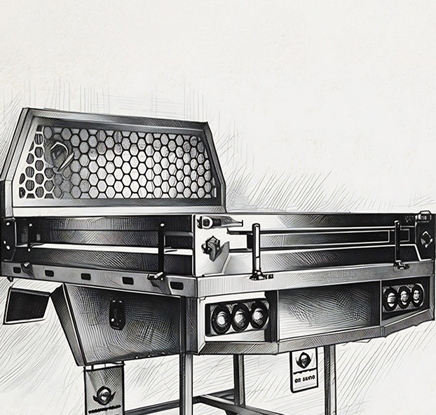 Ute tray with side-drop feature