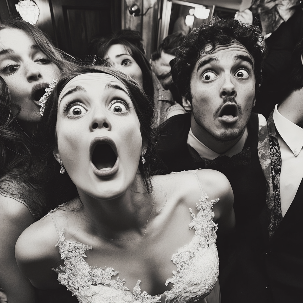 A chaotic scene from a wedding | Source: Midjourney