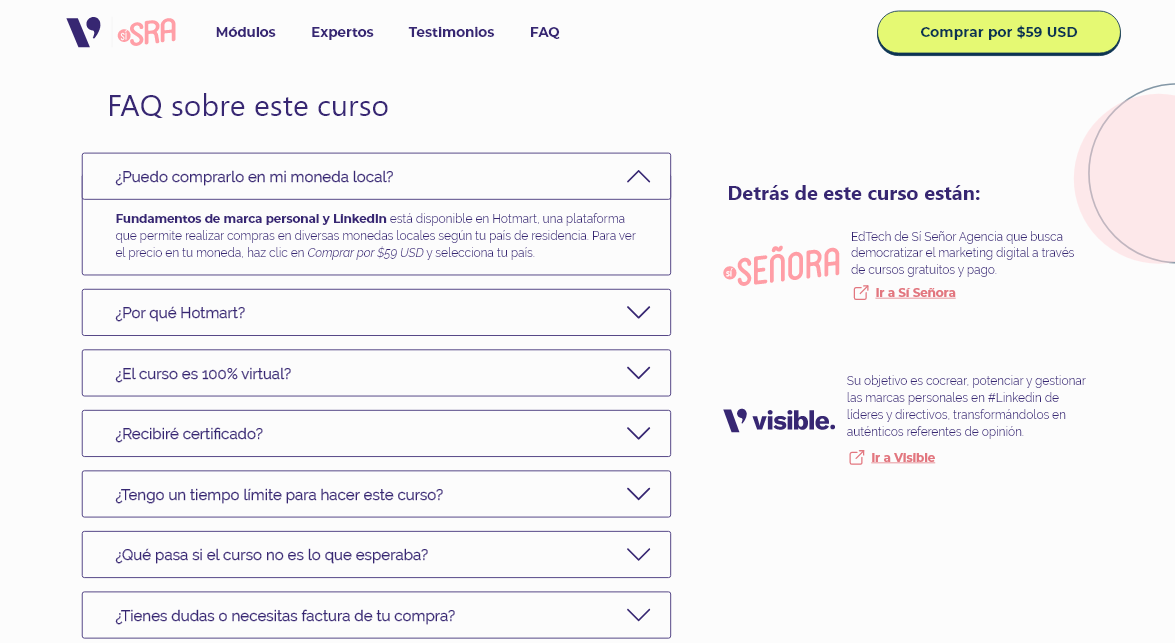 textos landing page