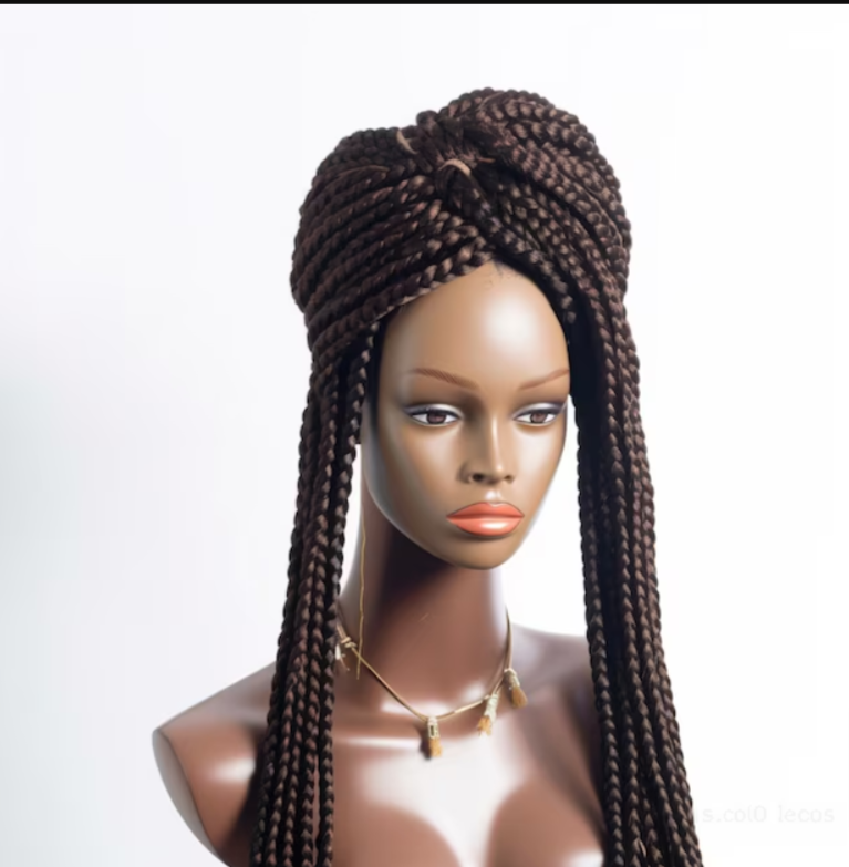 Braided wig hairstyle