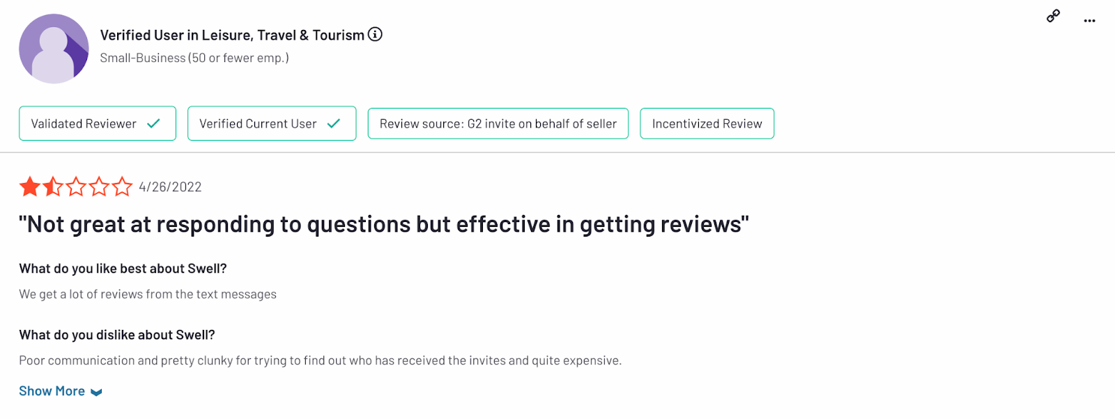 Swell Ratings and Customer Reviews: