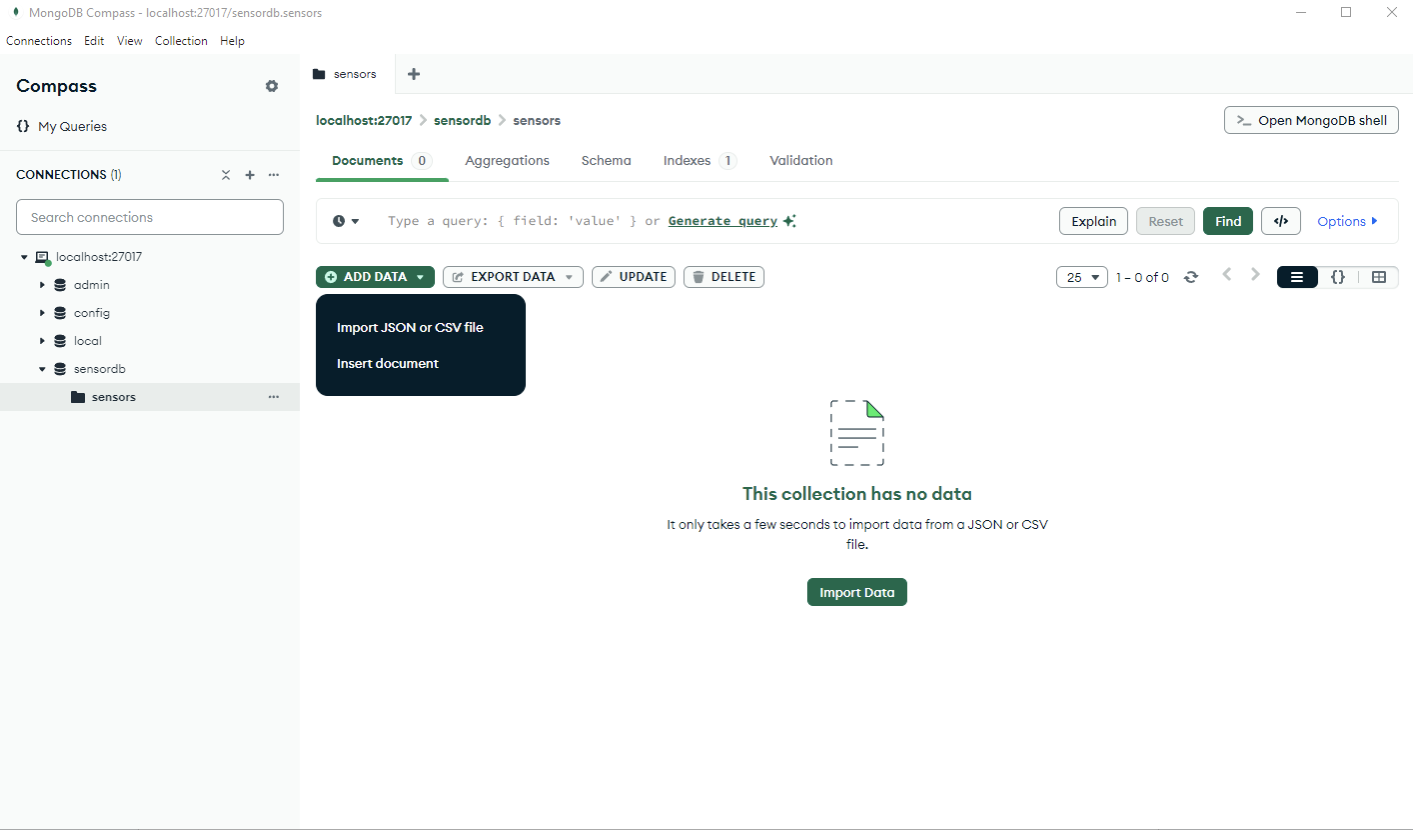 IoT Sensor Data Management System with MongoDB and .NET