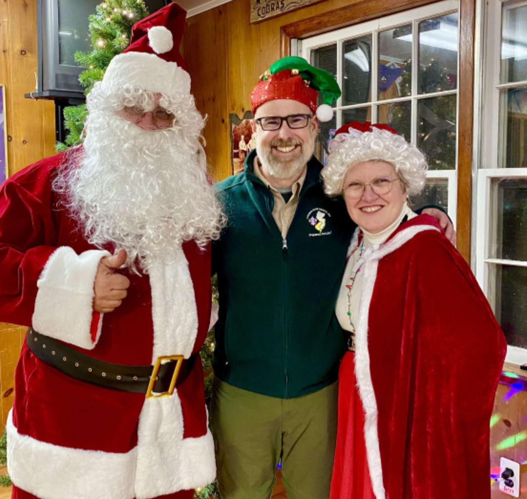 Santa Claus with the Council Executive and the Lodge Adviser