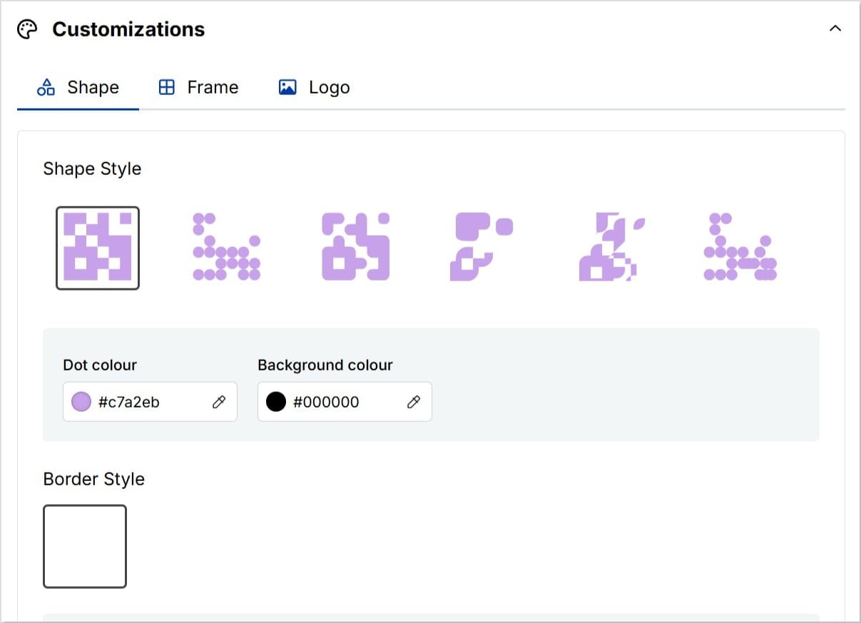 Customize your QR code shape