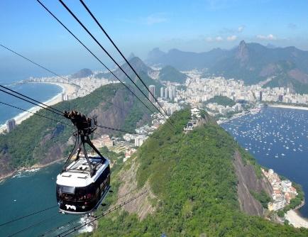 A cable car going over a mountain

Description automatically generated