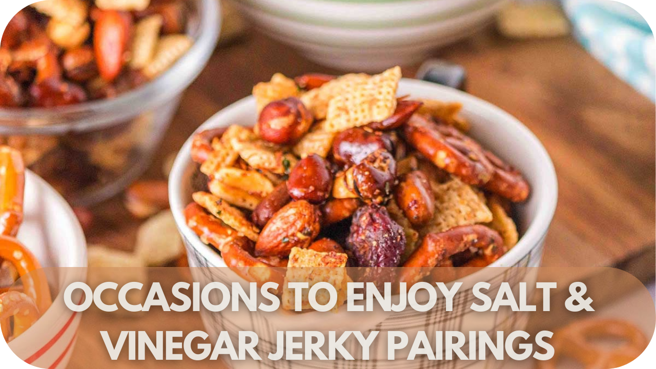 Ideal moments to savor salt & vinegar jerky and beverage pairings, from game nights to picnics.